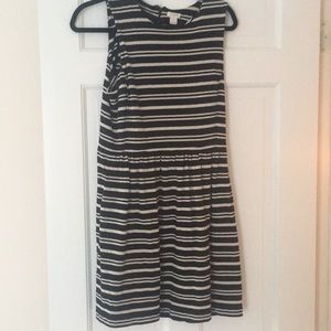 JCrew Black and White Striped Dress!